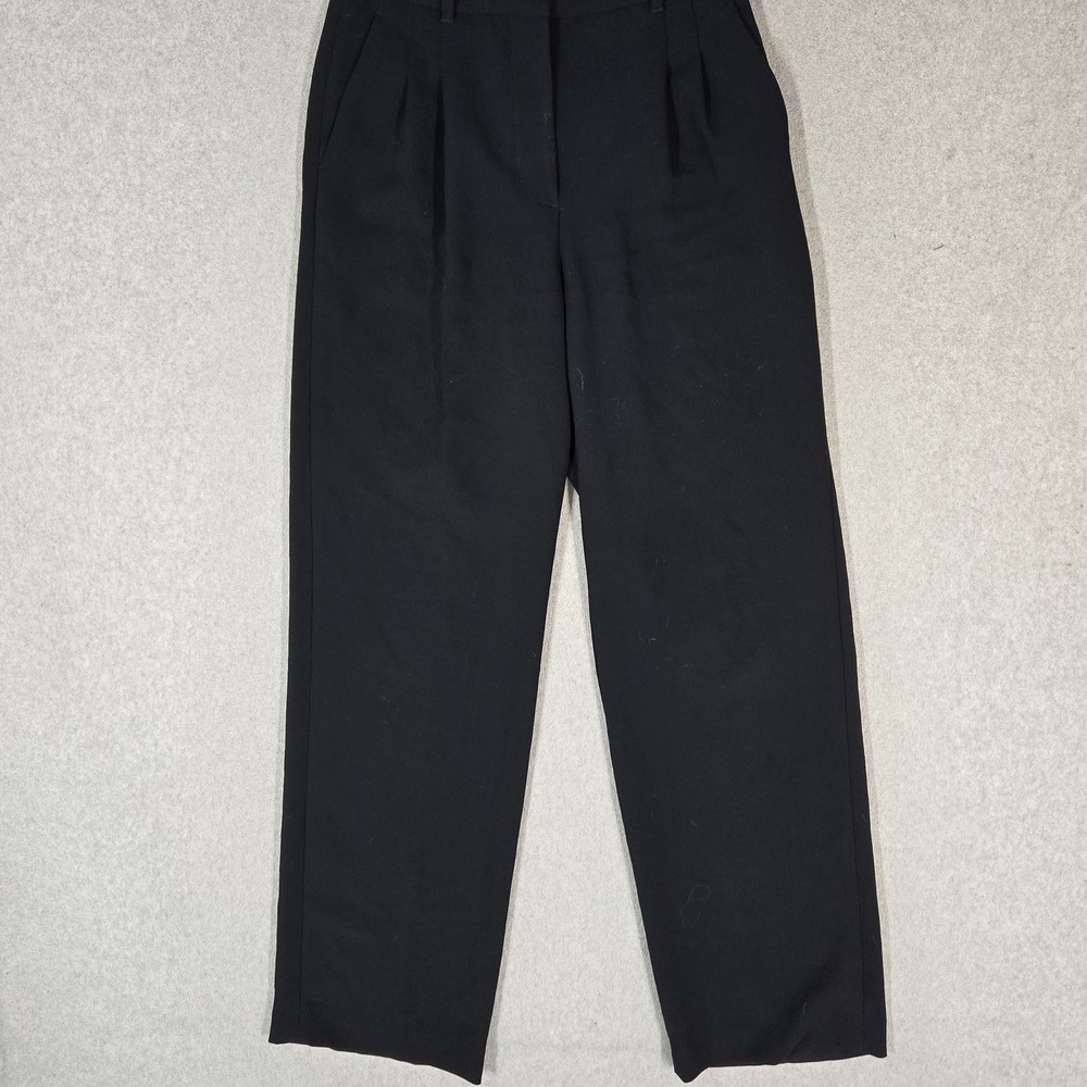 Aritzia Women Pants 4 Black The Effortless Pant Dress Wide Pleated 31" Inseam
